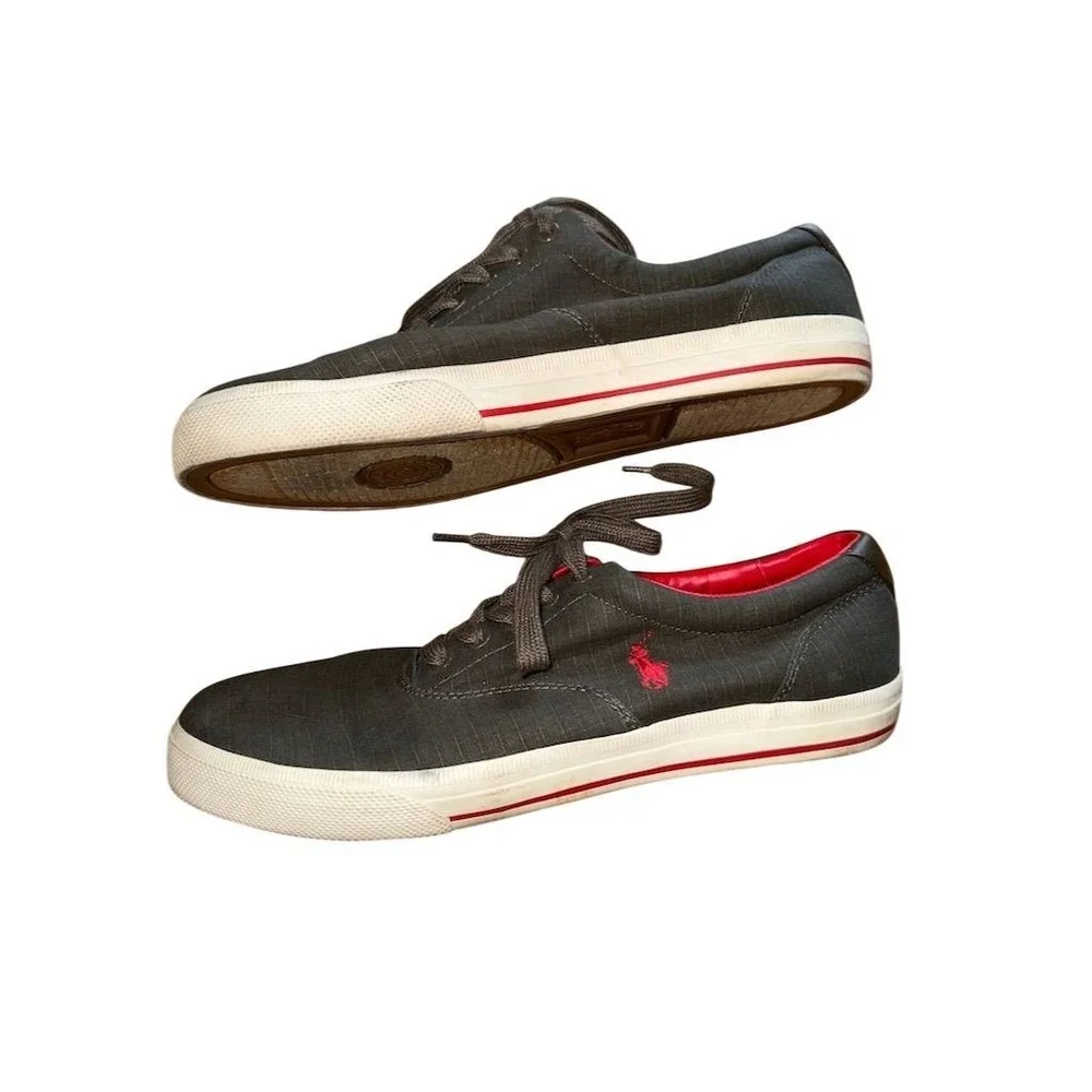 Polo Ralph Lauren Mens Vaughn Sneakers Dark Olive Size 11D Casual preppy ripstop